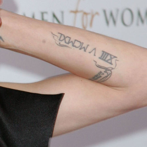 4 Angelina Jolie Left Forearm tattoo