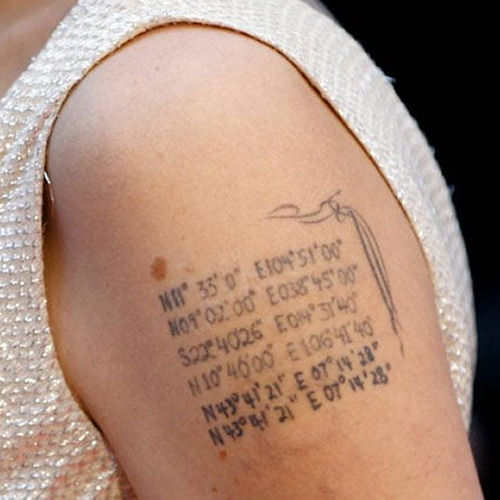 7 Angelina Jolie shoulder tattoo