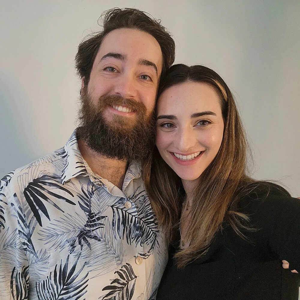 Abby Shapiro with her husband, Jacob Roth