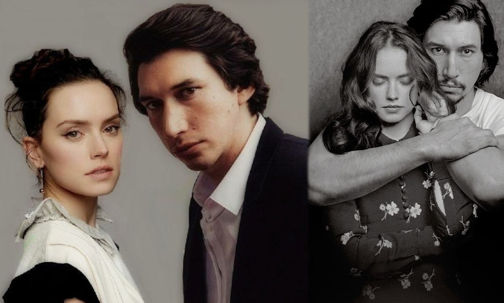 Adam Driver and Daisy Ridley