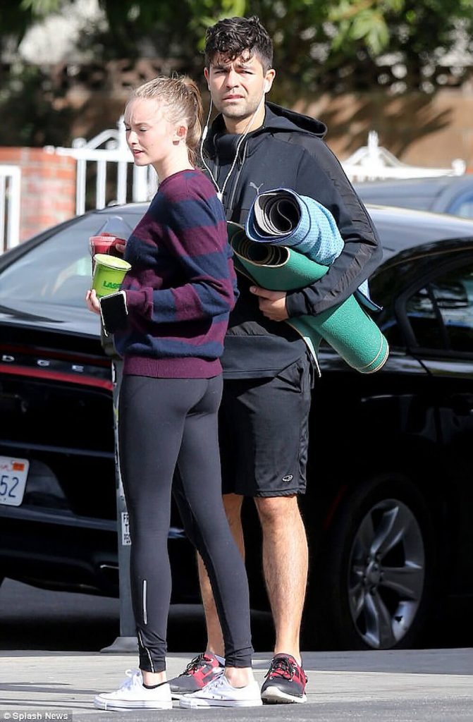 Adrian Grenier and current wife Jordan Roemmele