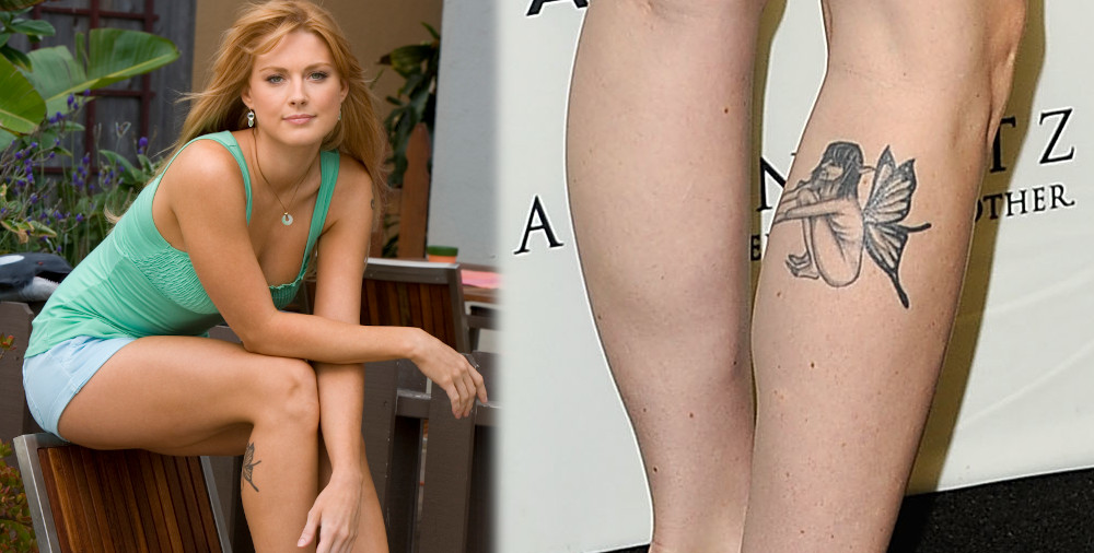 Alexandra Breckenridge fairy tattoo on her leg