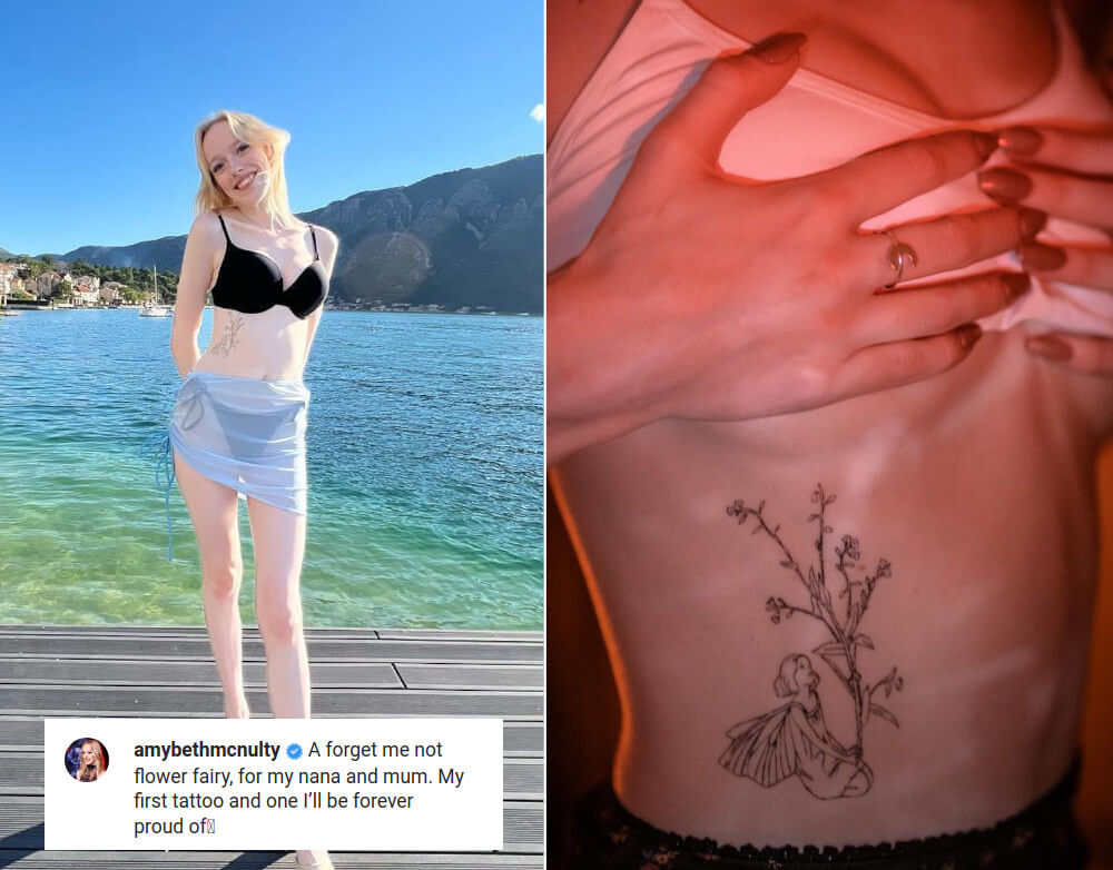 Amybeth Mcnulty flower fairy tattoo in honor of her late mother