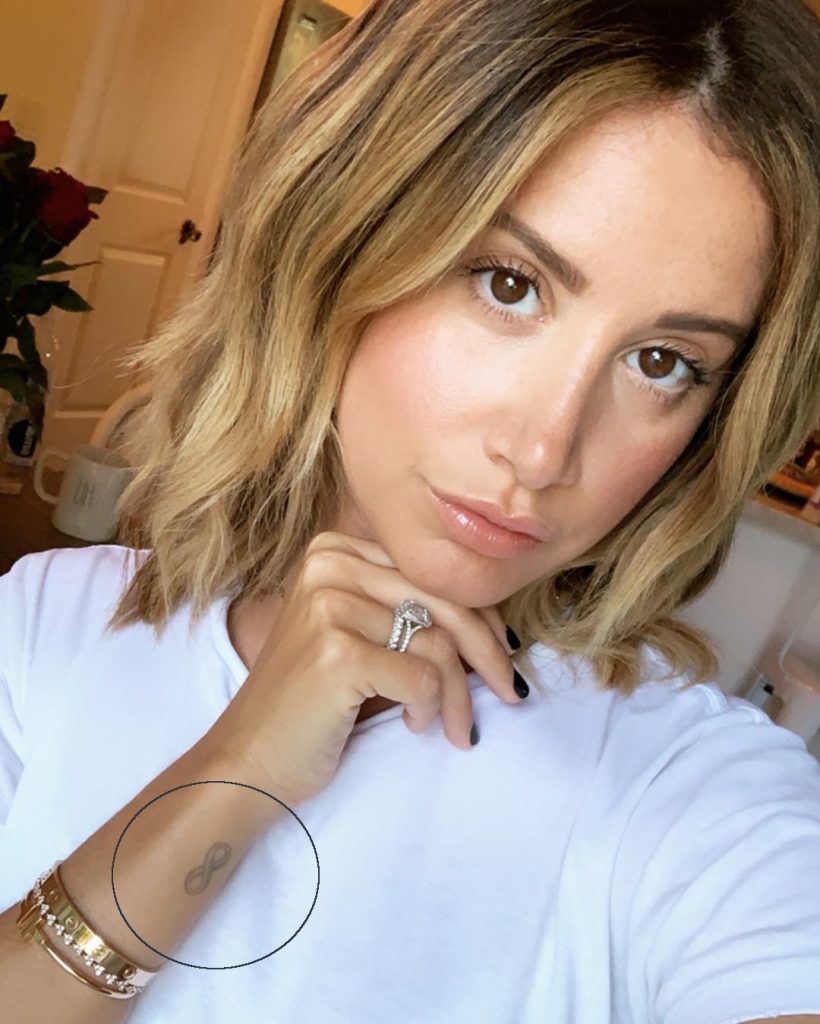 Ashley Tisdale Infinity Symbol Tattoo