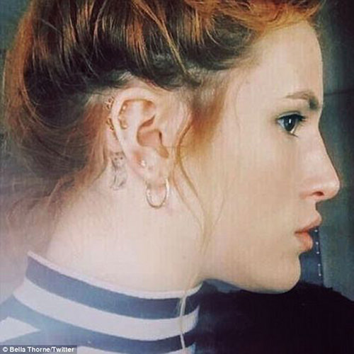 Bella Thorne neck tattoo