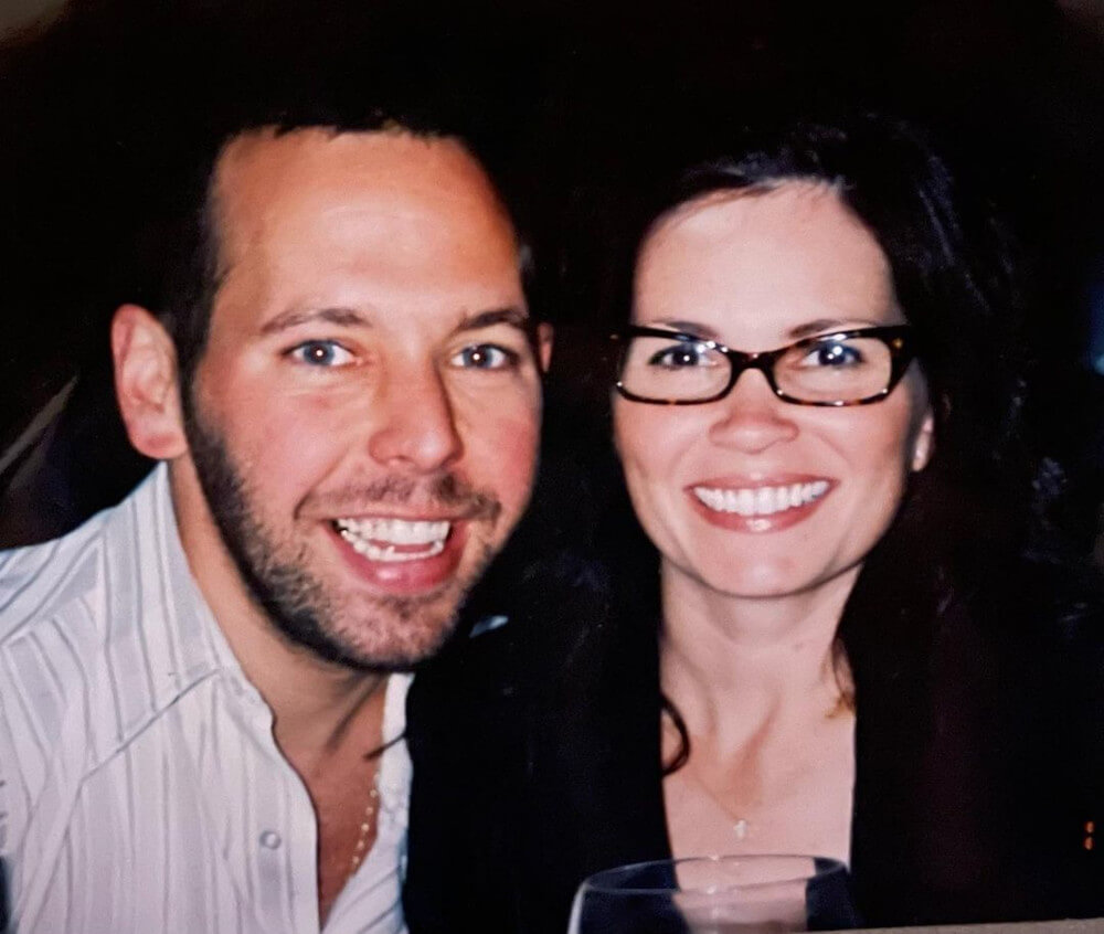 Bert Kreischer with his wife, 18 years ago