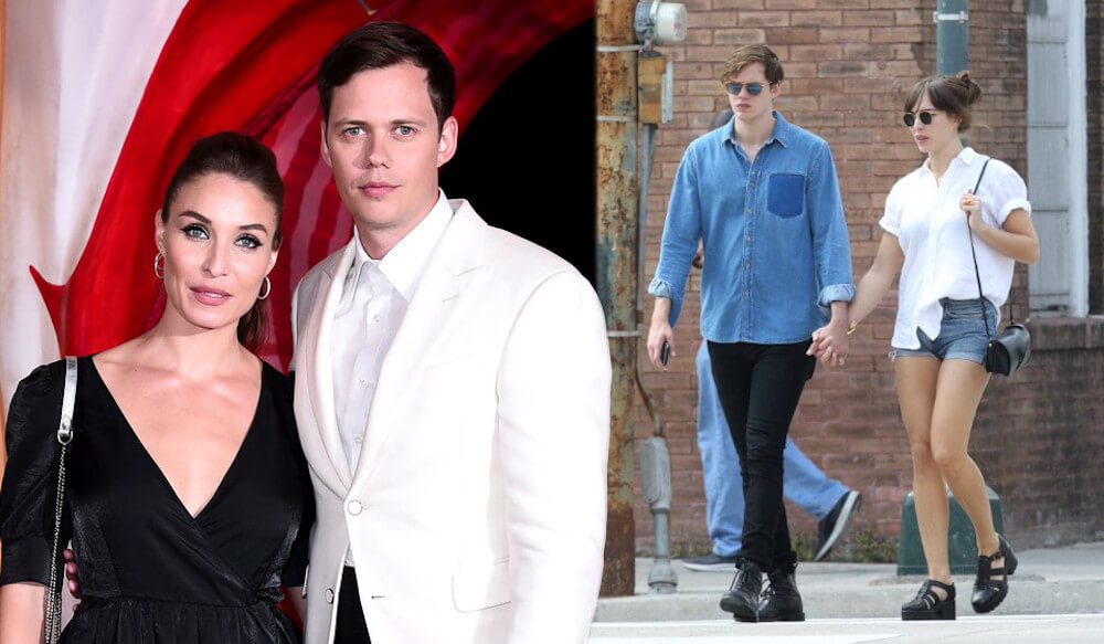 Bill Skarsgard walking with his girlfriend Alida Morberg