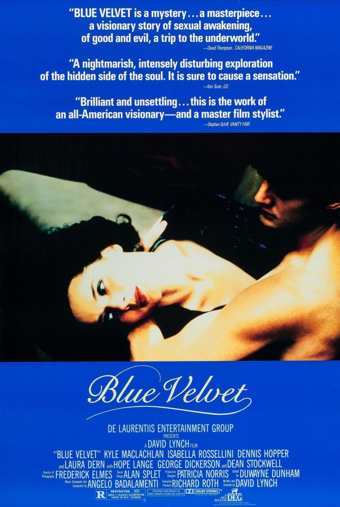 Blue Velvet 1986 poster