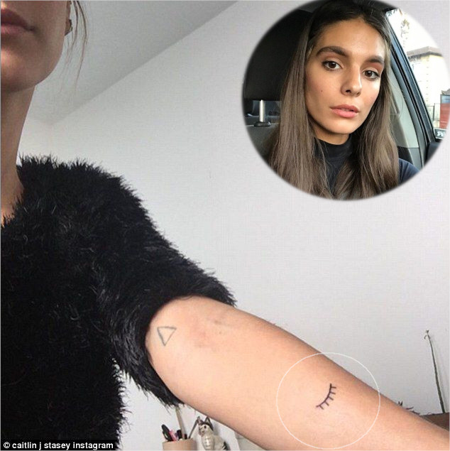 Caitlin Stasey Eyelash Tattoo