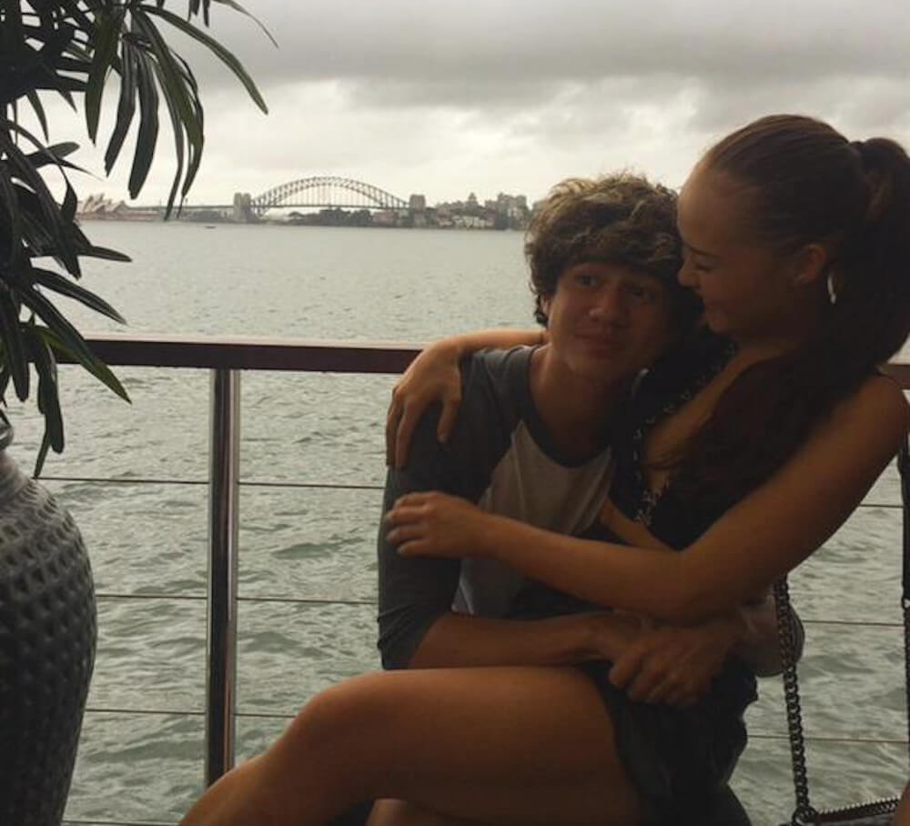 Calum Hood and with his ex Jennifer Phipps