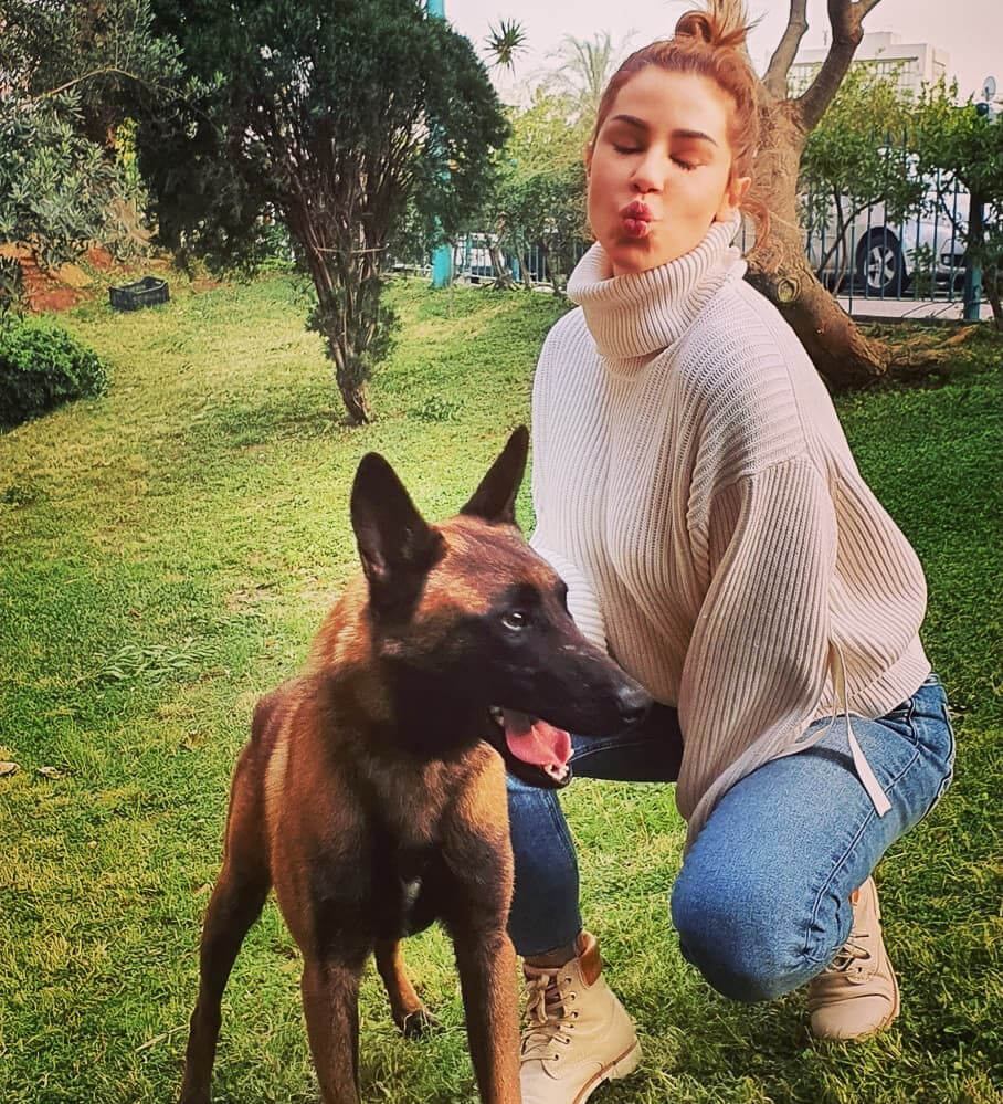 Carla Diab with her dog