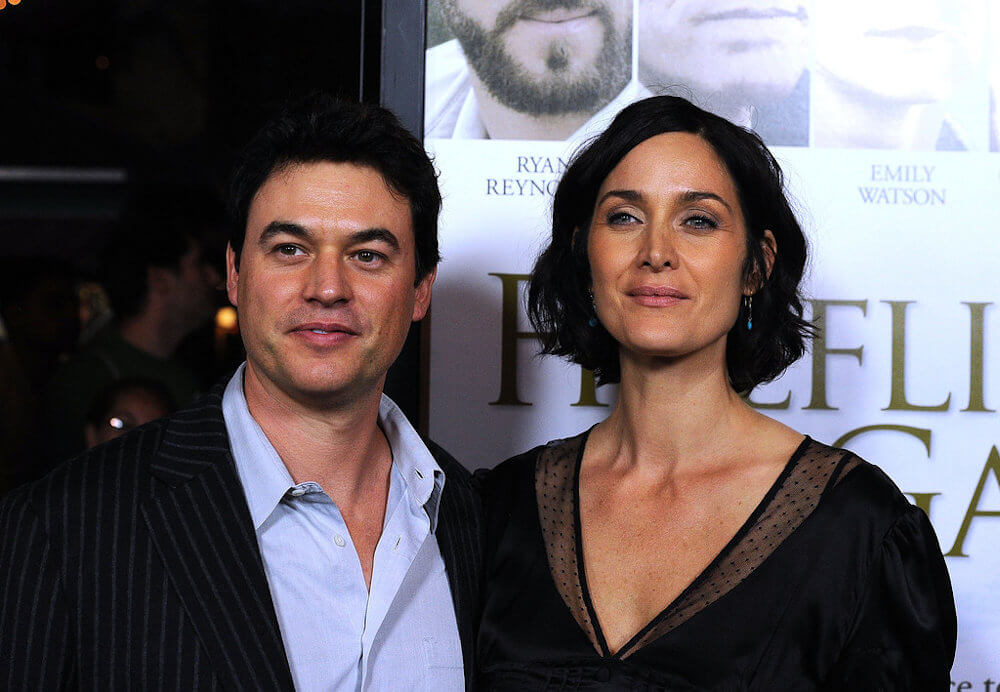 Carrie-Anne Moss and her husband Steven Roy