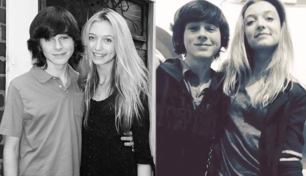 Chandler Riggs with ex girlfriend Hana Hayes