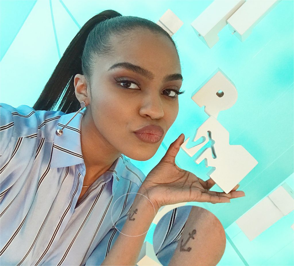 China Anne McClain Anchor Tattoo