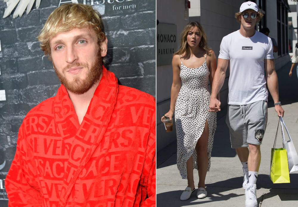 Chloe Bennet and Logan Paul walking