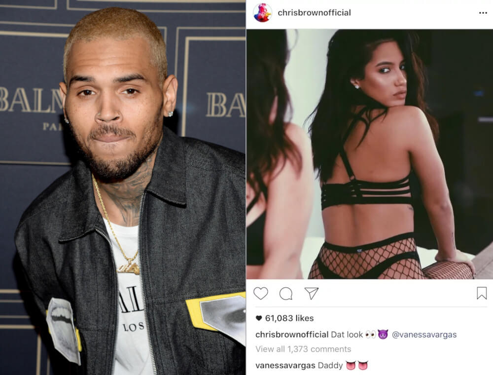 Chris Brown and Vanessa Vargass Instagram photo