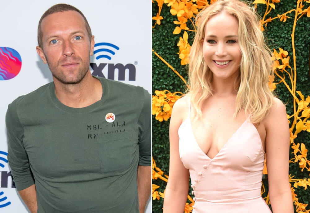Chris Martin and his rumored girlfriend Jennifer Lawrence