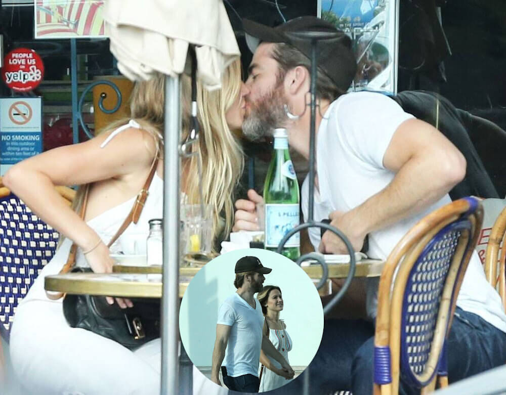 Chris Pine and Vail Bloom kissing