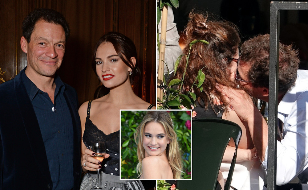 Lily James with ex boyfriend Dominic West