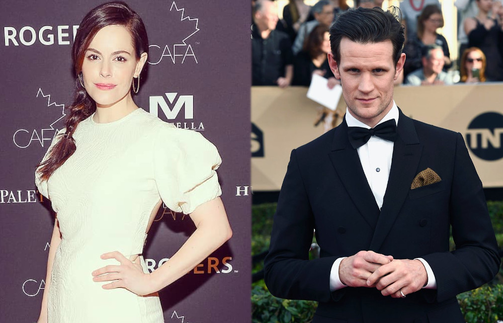 Emily Hampshire and ex husbandMatt Smith