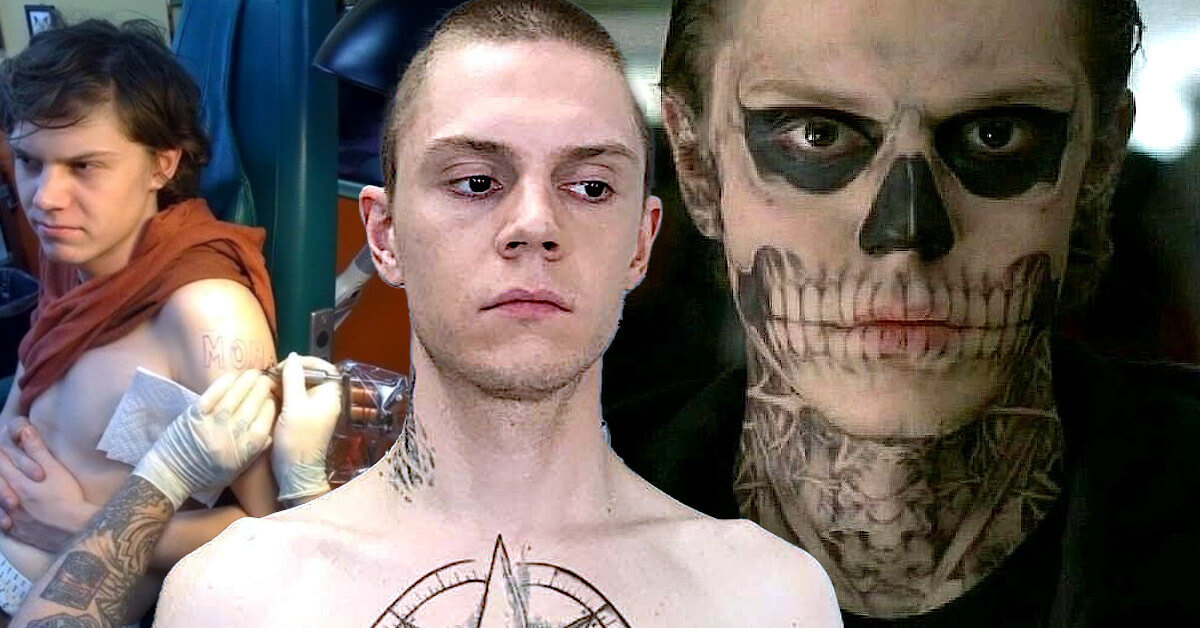 Evan Peters tattoos and meanings