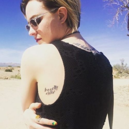 Evan Rachel Wood desert child tattoo