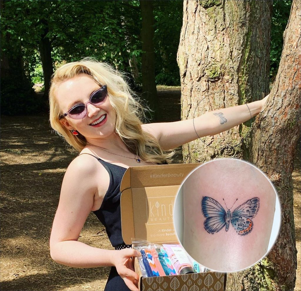 Evanna Lynch Butterfly Tattoo