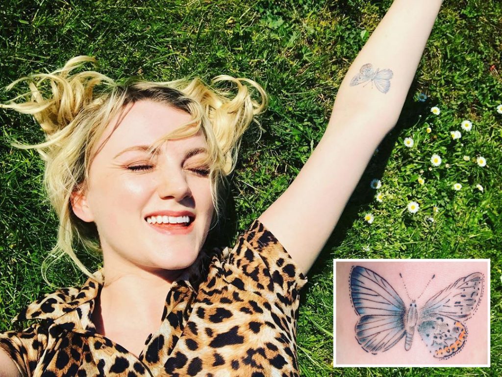 Evanna Lynch Butterfly Tattoo