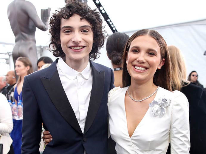 Finn Wolfhard and Millie Bobby Brown