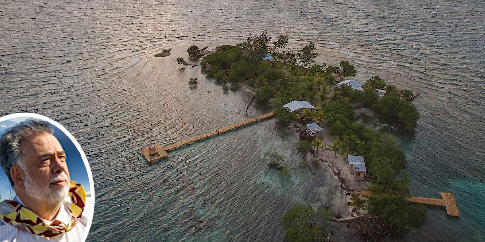 Francis Ford Coppola Coral Caye island