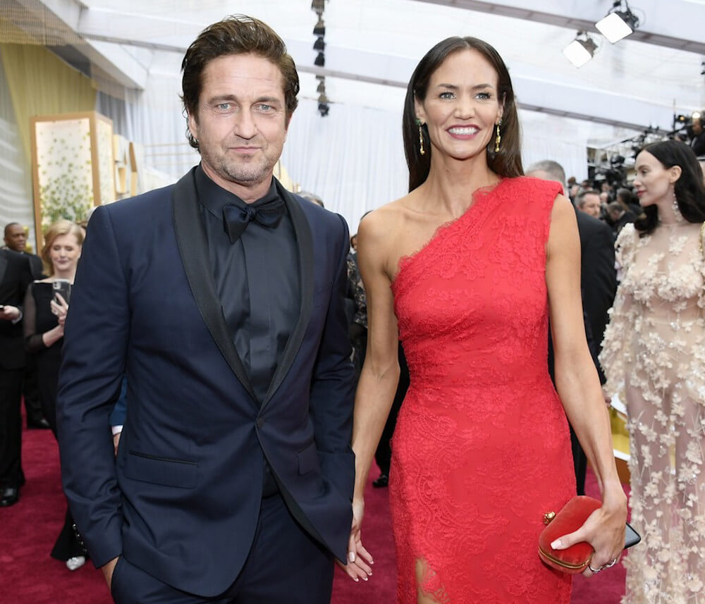 Gerard Butler and Morgan Brown at Oscars