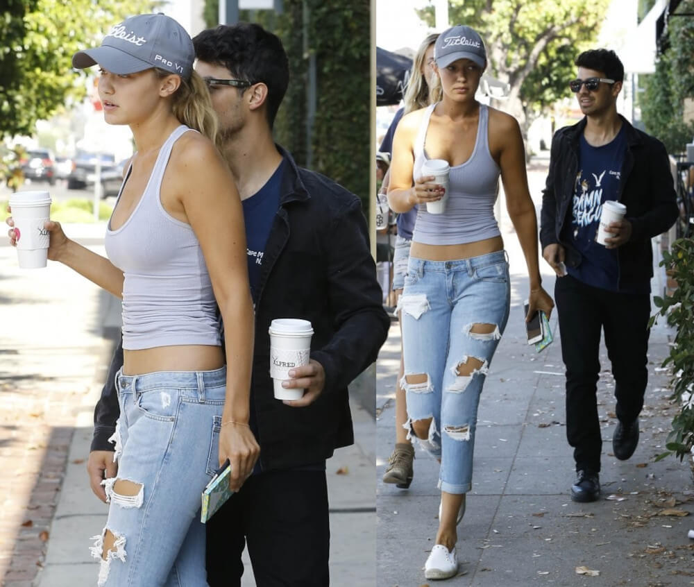 Joe Jonas with his ex girlfriend Gigi Hadid