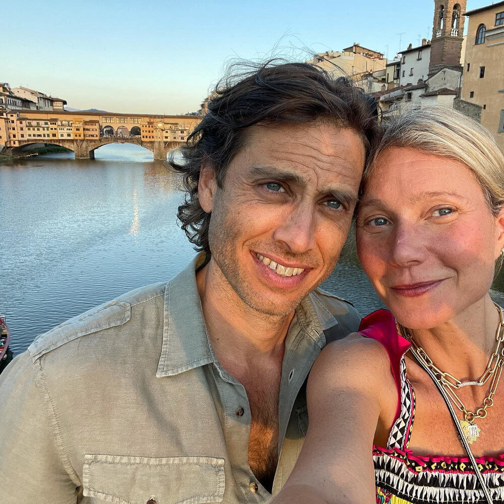 Gwyneth Paltrow is traveling with her husband Brad Falchuk