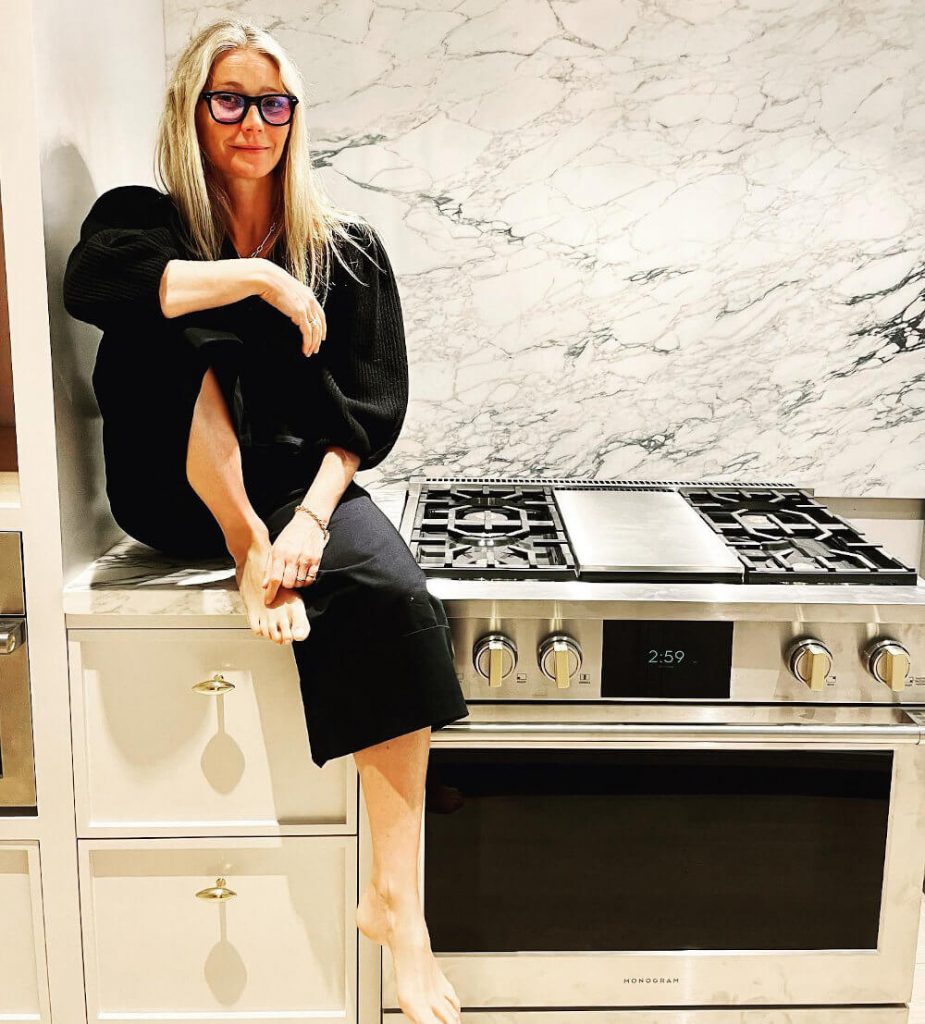 Gwyneth Paltrow in the kitchen