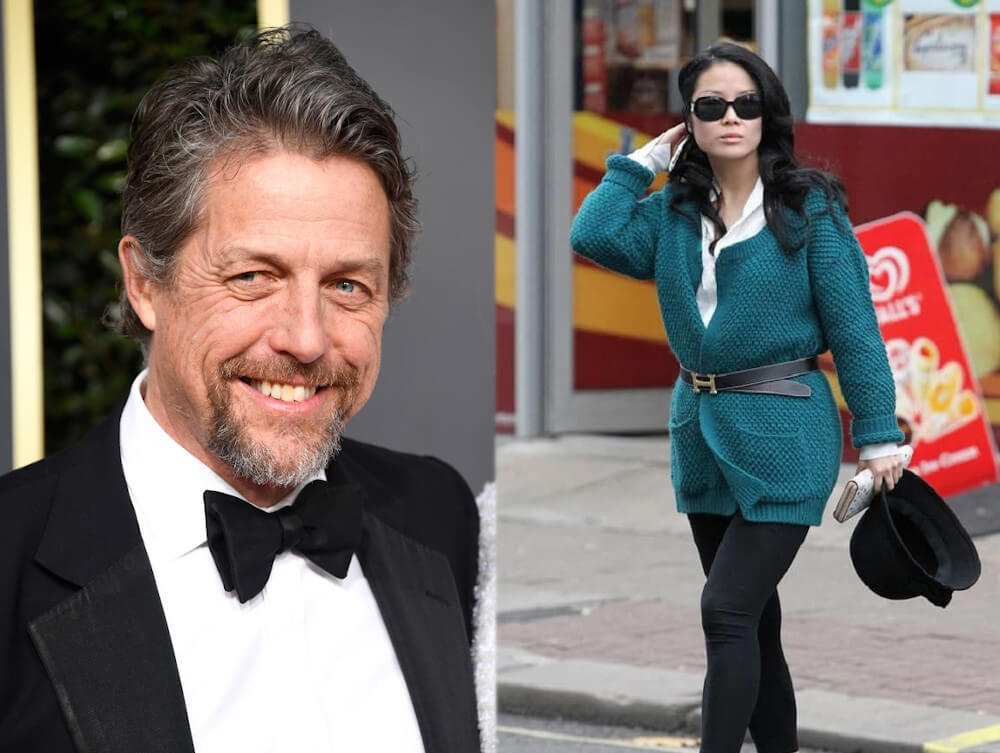 Hugh Grant with girlfriend Tinglan Hong