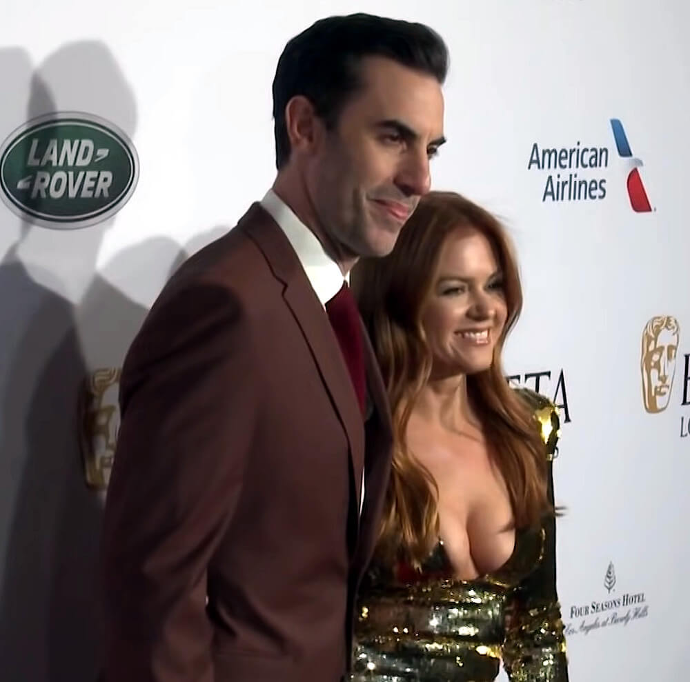 Isla Fisher with husband Sacha Baron Cohen