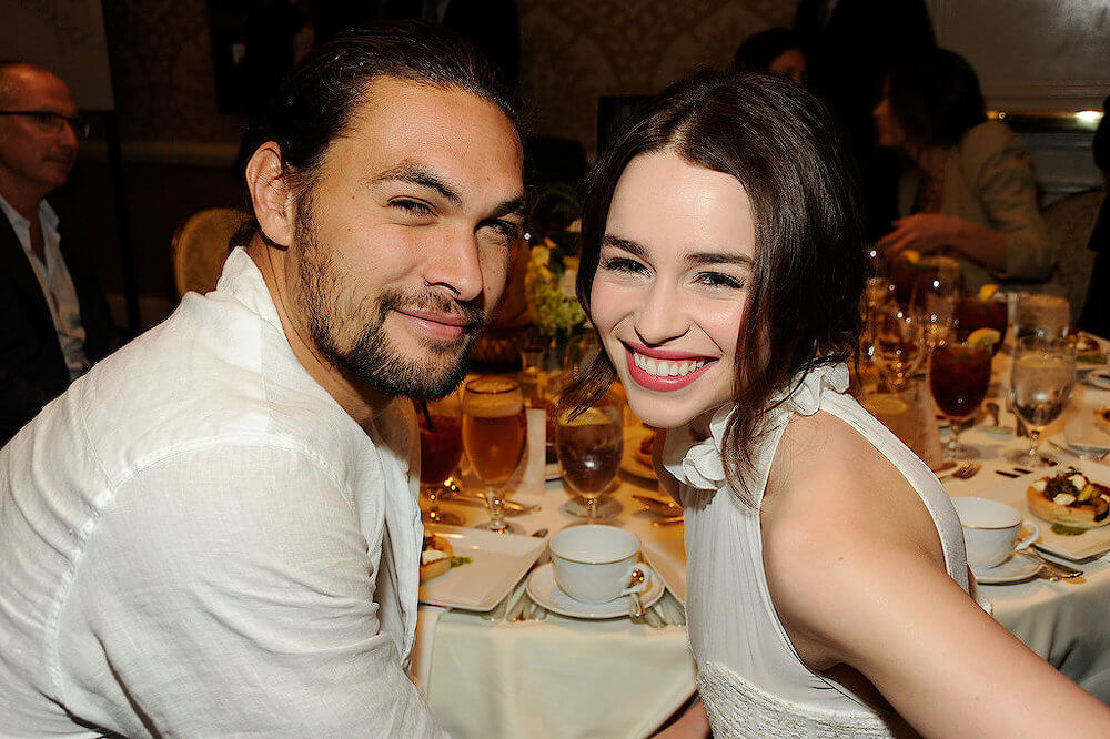 Jason Momoa and ex Emilia Clarke