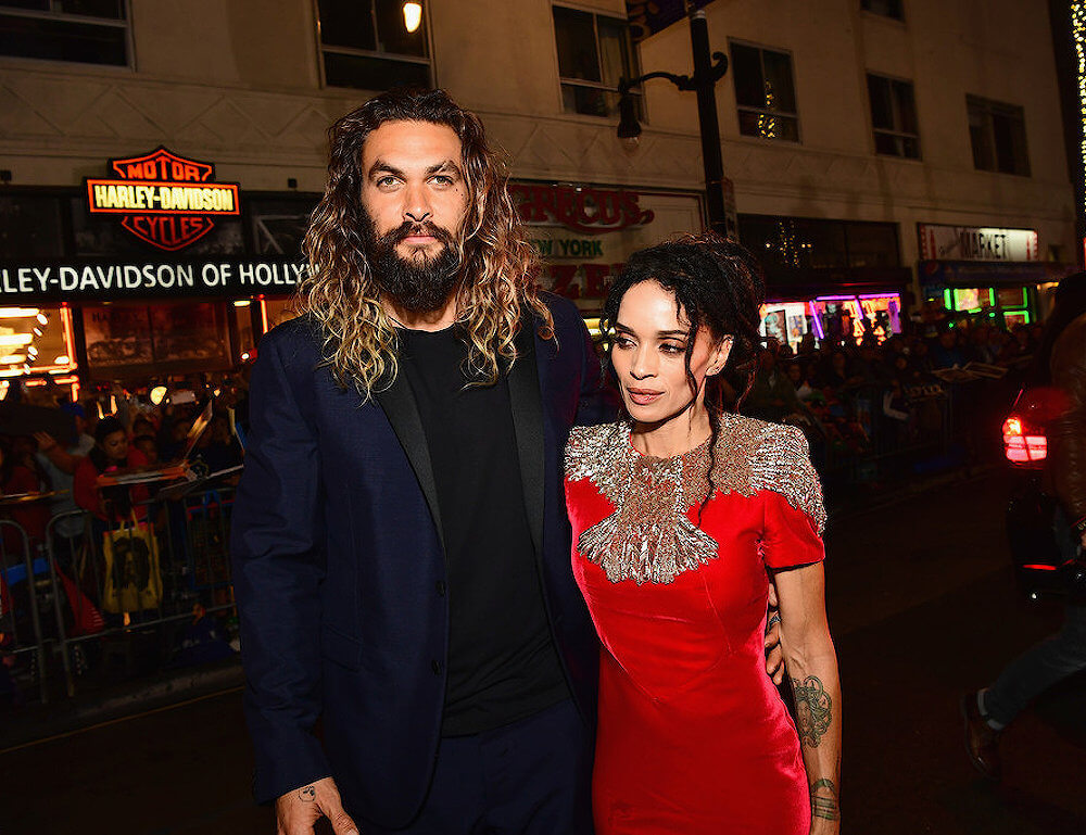 Jason Momoa with his wife Lisa Bonet