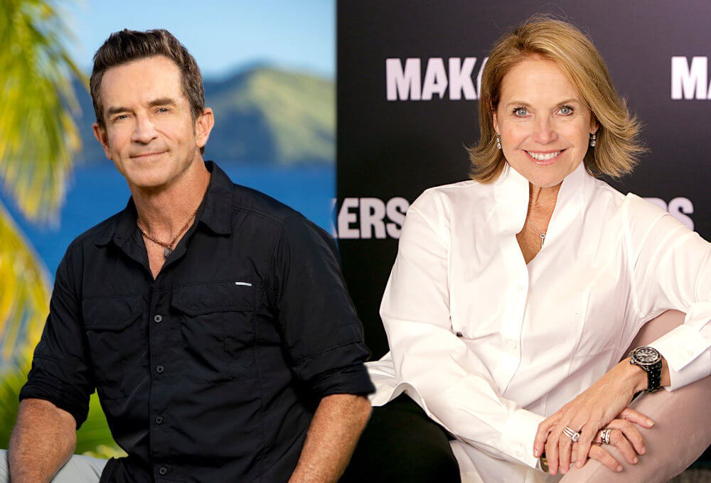 Jeff Probst and Katie Couric