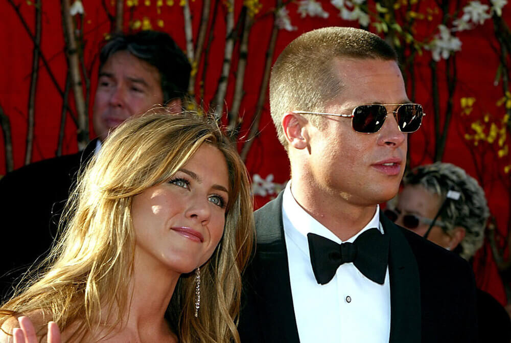 Jennifer Aniston and husband Brad Pitt