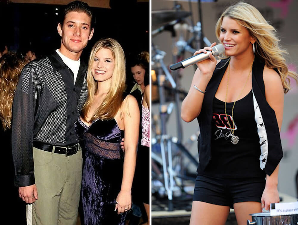 Jensen Ackles with his ex girlfriend Jessica Simpson