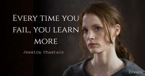 Jessica Chastain quotes about failing