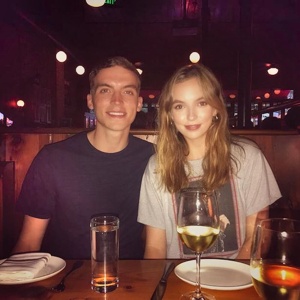 Jodie Comer with her brother