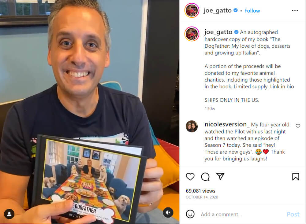 Joe Gatto and his book The DogFather My love of dogs, desserts and growing up Italian