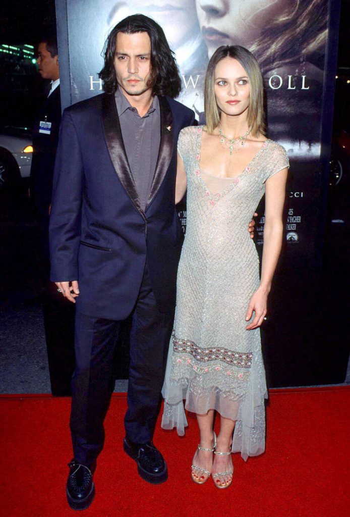 Johnny Depp and ex girlfriend Vanessa Paradis