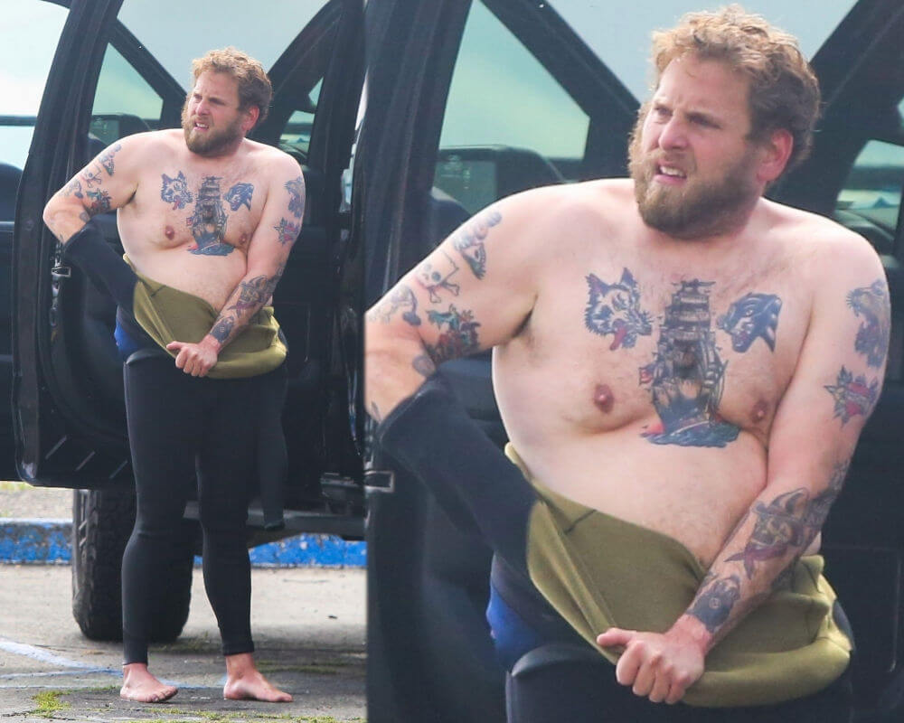 Jonah Hill Is Unrecognizable While Sporting Braids and Tattoos on Maniac  Set