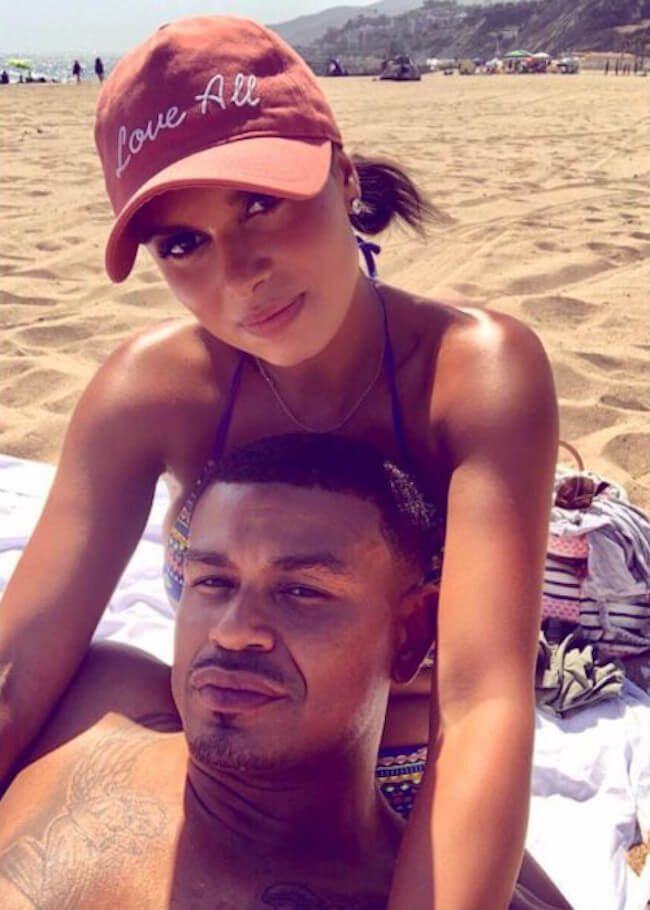 Joy Taylor and Earl Watson at the beach