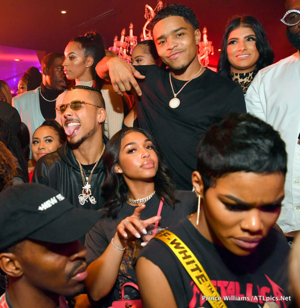 Justin Combs with Lori Harvey at Diddy’s Super Bowl party