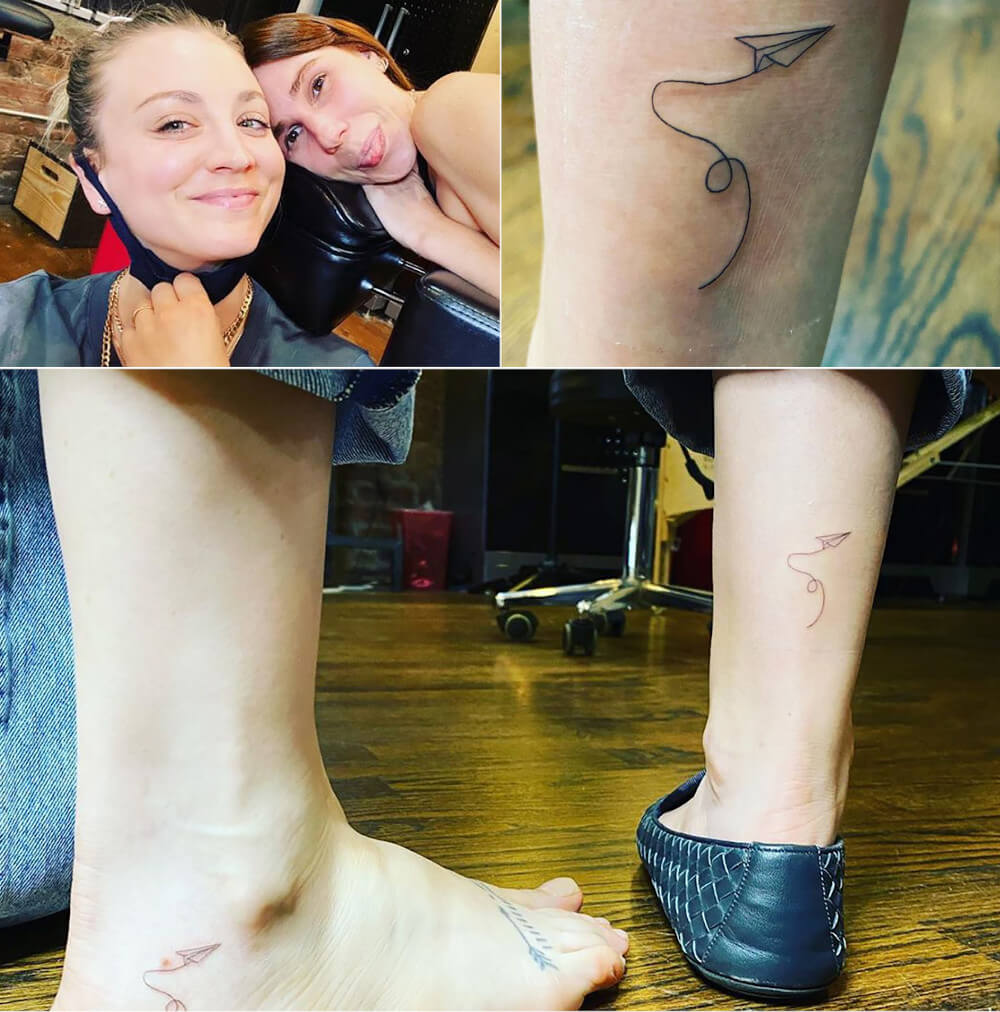Kaley Cuoco and Zosia Mamet Matching Tattoo