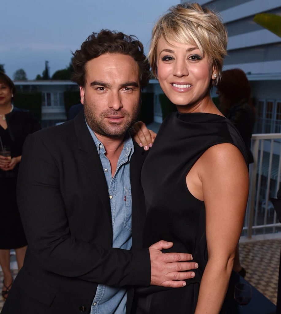 Kaley Cuoco and ex Johnny Galecki